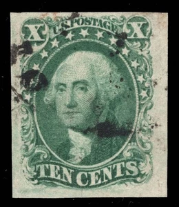 MOMEN: US STAMPS #14 IMPERF USED VF/XF JUMBO PF CERT LOT #96039 - Picture 1 of 3