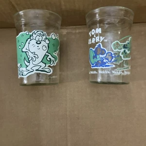 Welch's Jelly Glass Jar Tom & Jerry Plus Looney Tune Vintage Juice 4” Tall - Picture 1 of 6