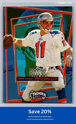 Drew Bledsoe 1998 SkyBox Thunder #2B Boss New England Patriots K15 - Image 1 of 2