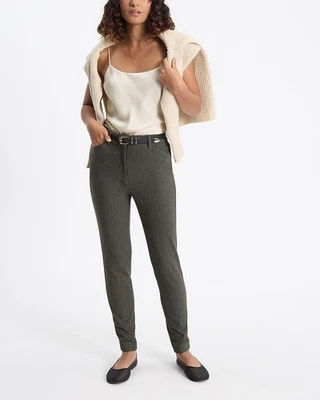 NEW EXPRESS $80 OLIVE GREEN HIGH WAISTED SKINNY PANTS SZ 4 - Image 1 of 4
