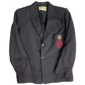 Vintage 1940’s Black Belfast Royal Academy School Blazer Men’s Size Medium - Bild 1 von 4