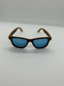 Salt Slayer Walnut Wood Ice Blue Lens Sunglasses Hand Crafted in the USA - Picture 1 of 6