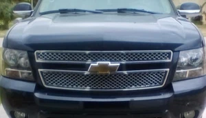Snap-On Chrome Mesh Grill Insert 2007-2014 Chevy Tahoe Suburban Avalanche - Foto 1 di 5
