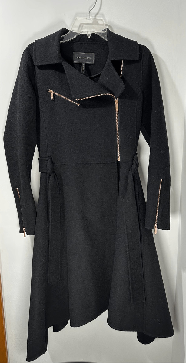 BCBGMAXAZRIA - ❤️BCBGMAXAZRIA新作新品　黒　長袖　ロングジャケット　ロングコート BCBGMAXAZRIA Trench Coats Black Coats, Jackets & Vests for