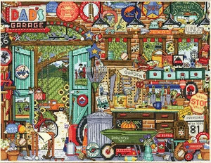 Cross Stitch Kit ~ Design Works Dad's Garage Old Fashioned Farm #DW3553 - Picture 1 of 4