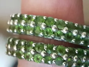 HERMOSO PENDIENTES DE PLATA CON REAL PIEDRA DE PERIDOTO - Imagen 1 de 3