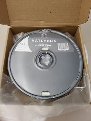 Hatchbox ABS 1.75mm 3D Printer Filament in White 1kg Spool- NIB Sealed - Image 1 of 3