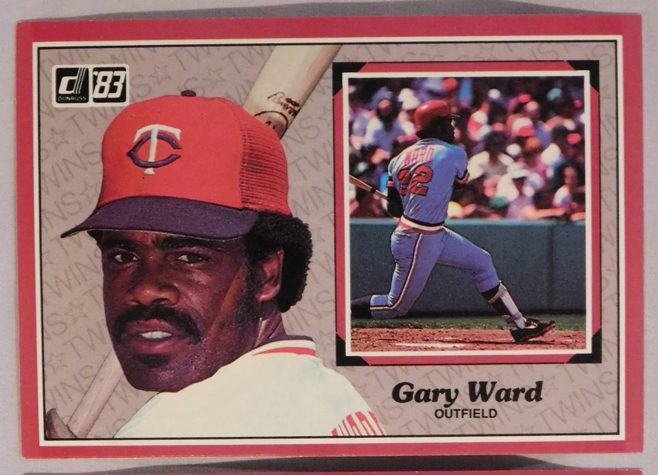  (3)  GARY WARD TWINS 1983 DONRUSS 3-1/2" x 5" Baseball Card -  - Image 1 of 1