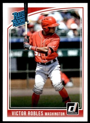2018 DONRUSS RATED ROOKIE RC VICTOR ROBLES R16 - Image 1 of 2