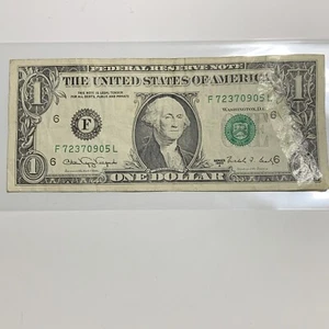 1988A web press note L run F Atlanta district one dollar bill ~ Tear - Picture 1 of 12