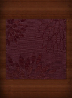 Red Transitional Leaves Petals Area Rug Floral DV17 - Image 1 of 2