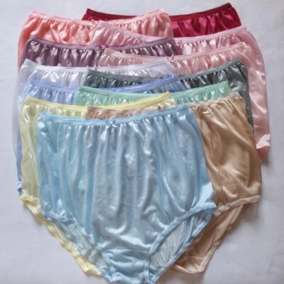 12  Nylon Plus Underwear Panties Comfort /Double Nylon Gusset High Waist 42"-50" - Image 1 of 4