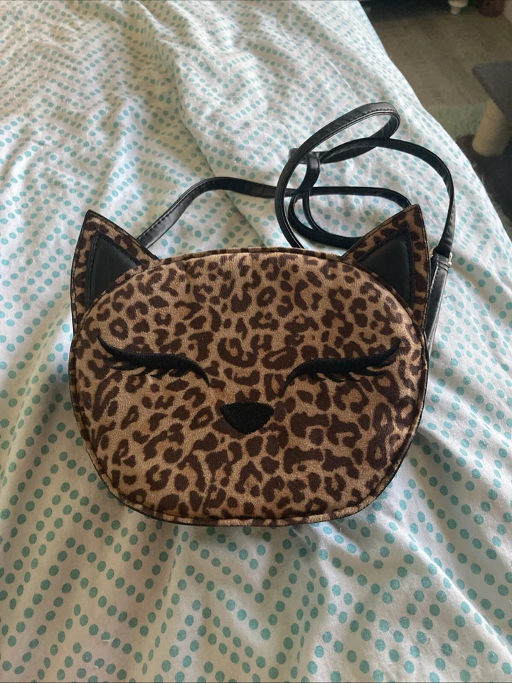 H And M Divided Cat Purse Leopard  - Image 1 of 4