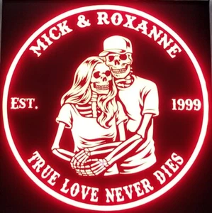 Custom Skeleton Couple, wedding led sign, Anniversary, personalized - Picture 1 of 5