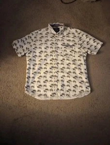 International Report Tropical Collection Button Down Shirt Mens XL Palm Tree - Picture 1 of 7