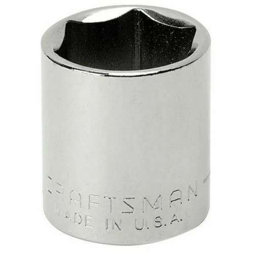 Craftsman 1/2" Drive SAE Metric mm 6 pt Shallow Socket - MADE USA - retail new - Image 1 of 1