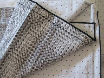 Portugal COTON COULEUR CHEVRON Mediterráneo Negro Blanco Juego de Sábanas Encaje - King Foto 1 de 4