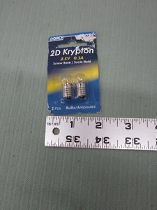 Pack of 2 Dorcy 2D Krypton Screw Base Replacement Bulb 41-1648 2.5V 0.3A KPR2 - Picture 1 of 3