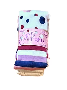 New 2 Pairs Cute & Trendy Kohl's Tights Size 7-8-9-10 NIP NWT - Picture 1 of 4