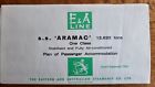 S.S. Aramac  Deck Plan The Eastern And Australian Steamship Co Ltd 1966