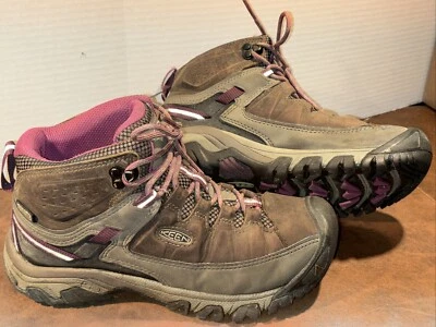 KEEN Targhee III Mid Boots Womens 7.5 Brown Leather Outdoor Hiking Workwear - Image 1 of 4