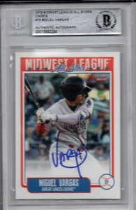 Miguel Vargas 2019 Midwest League All Star Game Autographed Signed Card Beckett - Picture 1 of 1