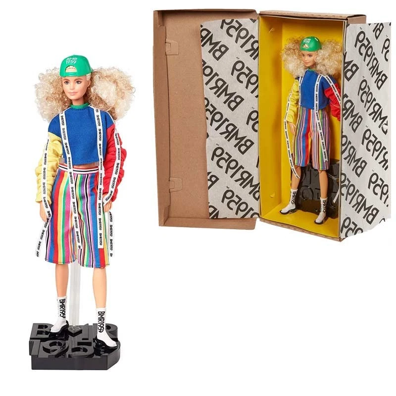 Mattel Barbie Bmr1959 Bambola snodata con Capelli Biondi voluminosi e Look Sport