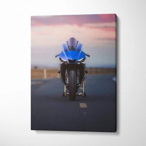 Yamaha R1 High Resolution Museum Quality Vertical Motorcycle Canvas Print #010 - Picture 1 of 14