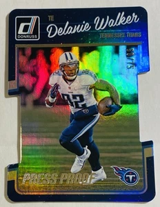 2016 Donruss Press Proof Silver Die-Cut Delanie Walker #286 /#75 Titans - Picture 1 of 2