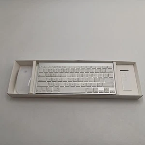 Apple Wireless Keyboard and Magic Mouse Combo (A1296/A1314) Tested Working - Afbeelding 1 van 7