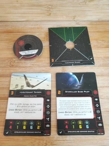 Tarjetas y esfera de piloto Tavson X-Wing Upsilon Class Shuttle segunda edición - Imagen 1 de 9