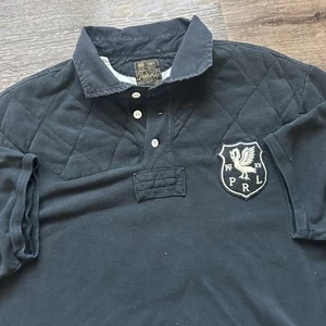 Rare Polo Ralph Lauren Patchwork #15 Polo Shirt Black White Size XXL Vintage Y2K - Imagen 1 de 6