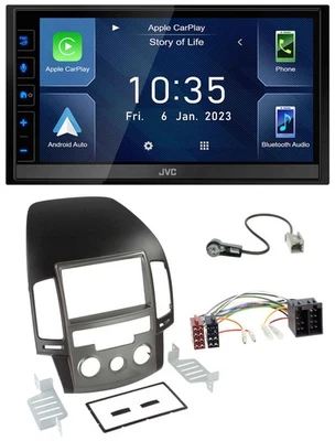 JVC DAB Bluetooth MP3 USB 2DIN Autoradio für Hyundai i30 (ab 08) - Bild 1 von 4