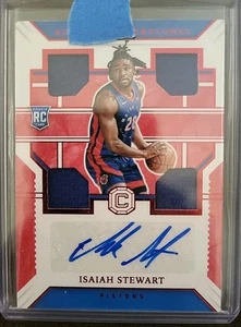 Panini Chronicles Rookie Cornerstones 2020-21 rojo Isaiah Stewart automático radiocontrol - Imagen 1 de 6