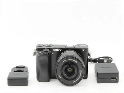 Sony Alpha A6000 (with 16-50mm Zoom lens) Black Near Mint From JPN #24211E - Image 1 of 4
