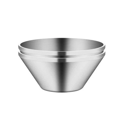 Soup Bowls 40 OZ Large Deep Stainless Steel Bowls Set of 2 Durable Metal Bowl... - Image 1 of 4