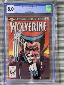 WOLVERINE LIMITED SERIES #1 CGC 8.0 WHITE PAGES MARVEL COMICS 1ST SOLO BOOK 1982 - Picture 1 of 4