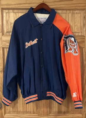 Vintage MLB Starter Detroit Tigers Dugout Jacket Men’s Large 90’s Genuine Merch - Image 1 of 4