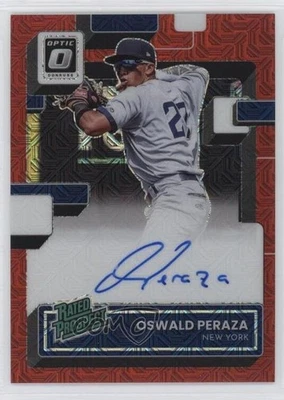 2022 Panini Donruss Optic Red Mojo Prizm /99 Oswald Peraza #RPS-OP Auto - Image 1 of 2
