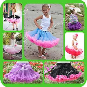 Fluffy Party Dance Kids Tutu Skirt baby Tutu Pettiskirt Girls Tutu - Picture 1 of 13