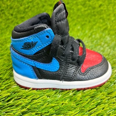 Nike Air Jordan 1 Retro High Toddler Size 4C Black Red Athletic Shoes Sneakers - image 1 of 4