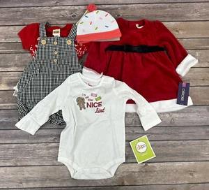 Circo Cherokee Harajuku Mixed Lot Baby Girl Christmas Outfit Size 9 Months New - Picture 1 of 11