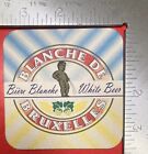 "BLANCHE DE BRUXELLES. BIERE BLANCHE".   3.5 INCH SQUARE BEER COASTER RARE