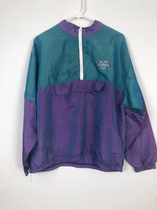 VTG Girl Rebel Sports 1/2 Zip Anorak Pullover Windbreaker Iridescent Jacket Sz M - Picture 1 of 3