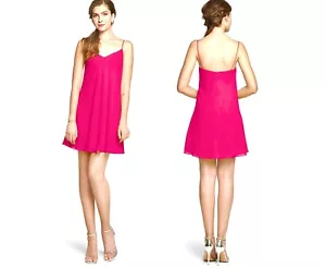 D.Tutera/Gather & Gown~Chiffon Baby Doll Mini Bridal/Party/Prom Dress~Hot Pink~8 - Picture 1 of 8