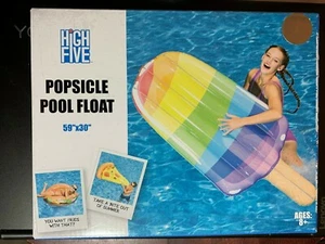 POPSICLE POOL FLOAT Beach Inflatable 59" X 30"  RAINBOW COLOR Summer Fun NIB - Picture 1 of 2