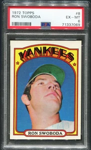 1972 Topps #8 Ron Swoboda PSA 6 EX-MT - Bild 1 von 2