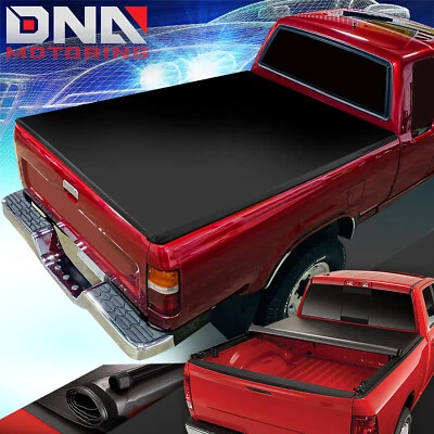 FOR 1989-2004 TOYOTA PICKUP TACOMA 6 FT FLEETSIDE BED SOFT ROLL-UP TONNEAU COVER - Image 1 of 4