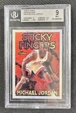 1996-97 Topps Seasons Best Stickey Fingers Michael Jordan Beckett BGS 9