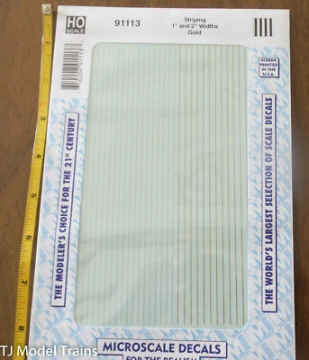 Microscale Decal HO #91113 Striping 1" and 2" widths Gold - Image 1 of 2